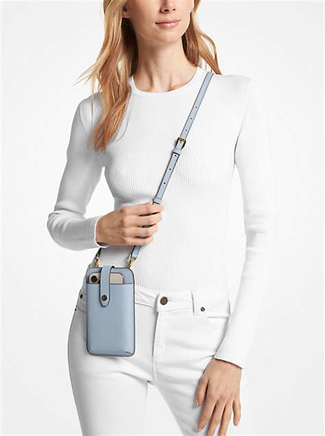 michael kors iphone bag|Michael Kors saffiano leather bag.